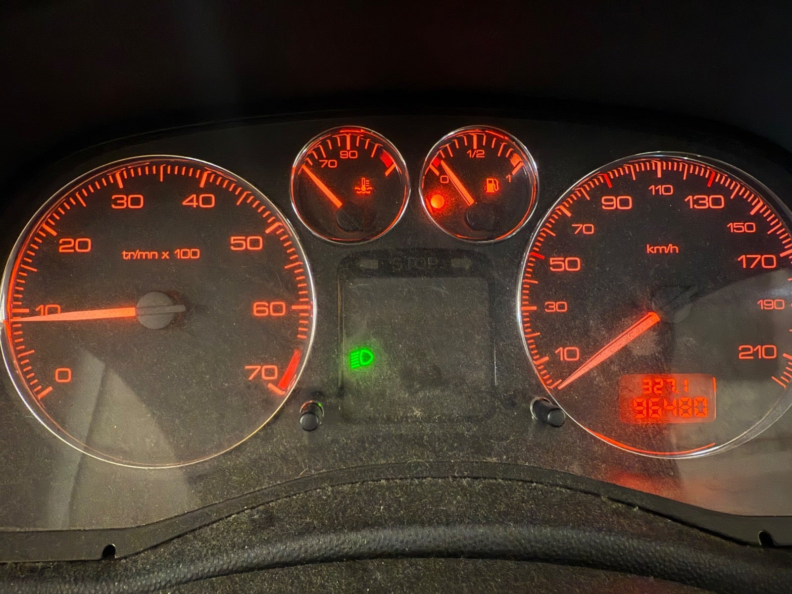 Blå Peugeot 307 fra 2006