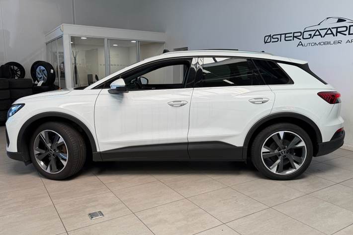 Hvid Audi Q4 e-tron fra 2023