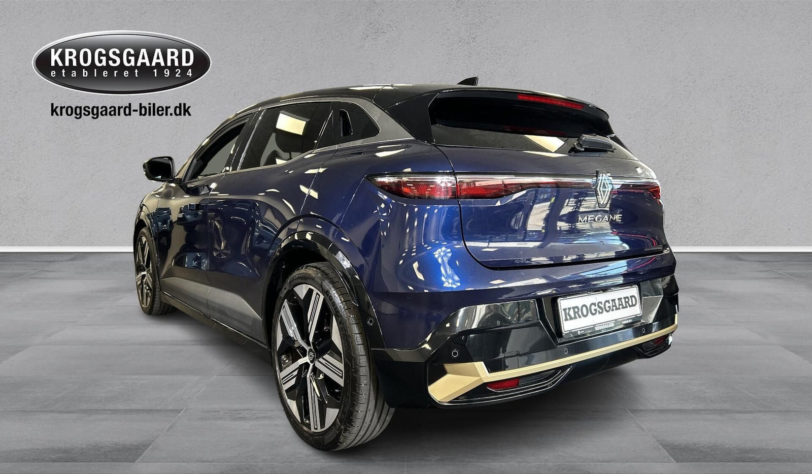 Blå Renault Megane E-Tech fra 2023