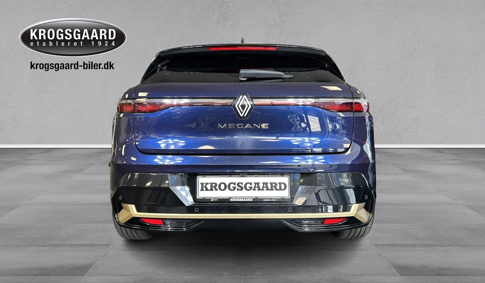 Blå Renault Megane E-Tech fra 2023