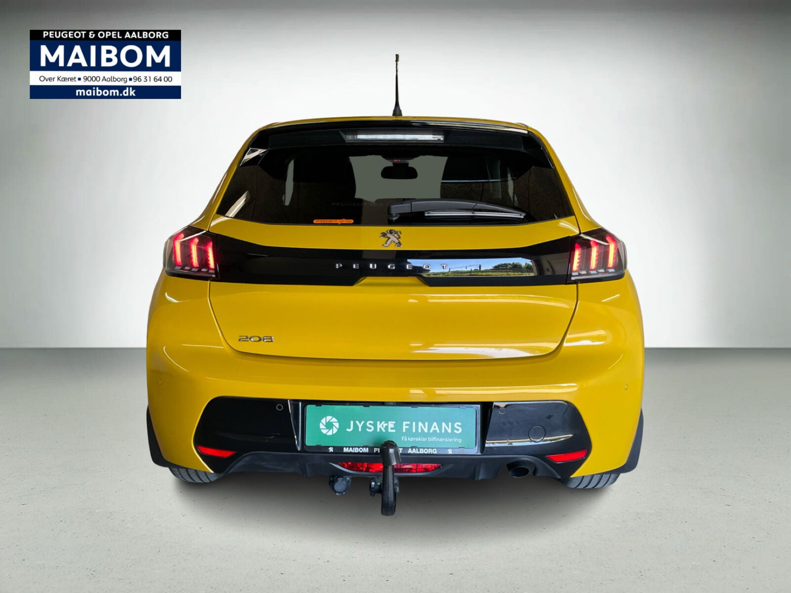 Gul Peugeot 208 fra 2021