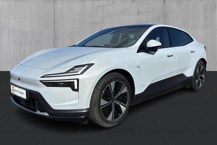 Grå Polestar 4 fra 2024 set udefra