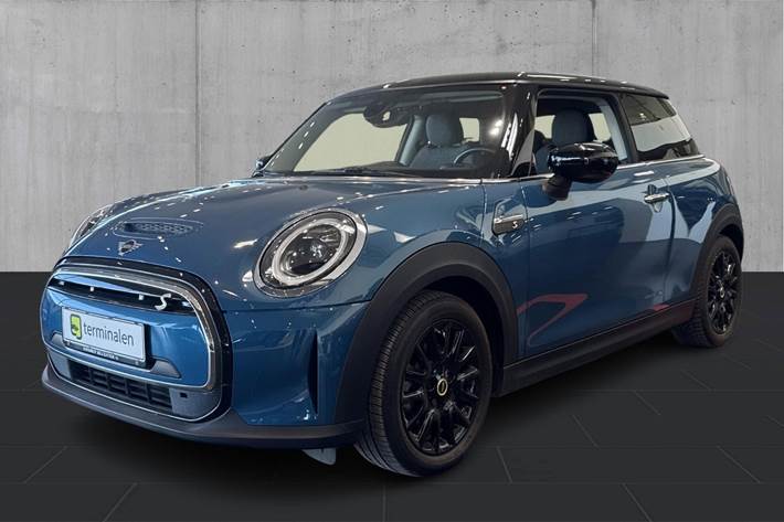Blå Mini Cooper SE fra 2022