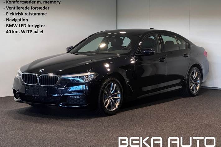 Sort BMW 530e fra 2019