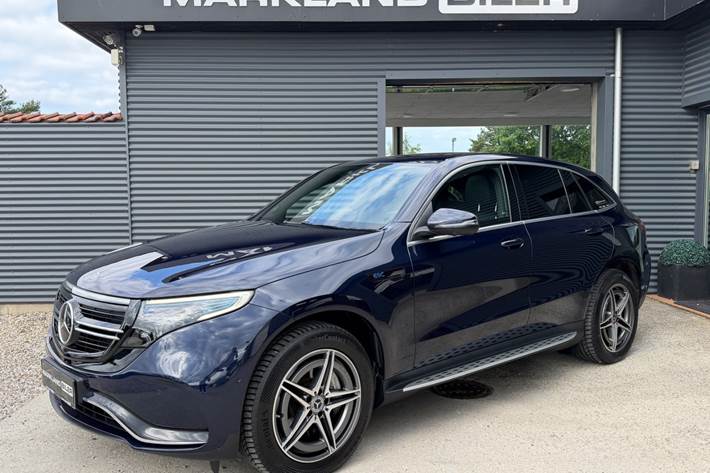 Blå Mercedes EQC400 fra 2021