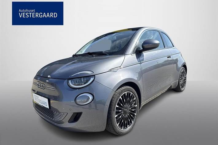 Grå Fiat 500e fra 2021