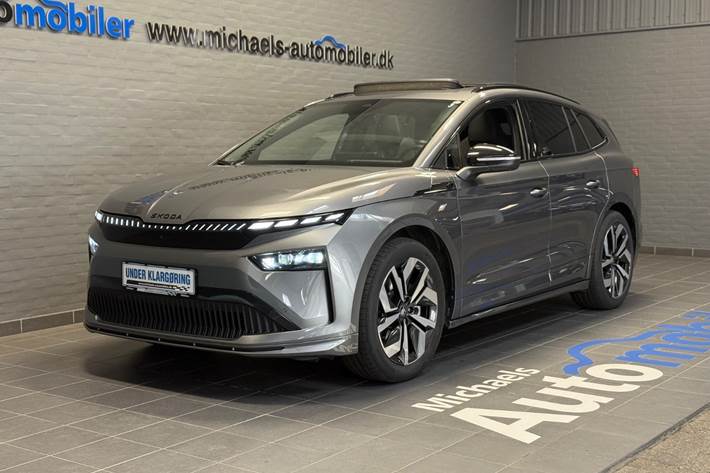 Grå Skoda Enyaq fra 2025