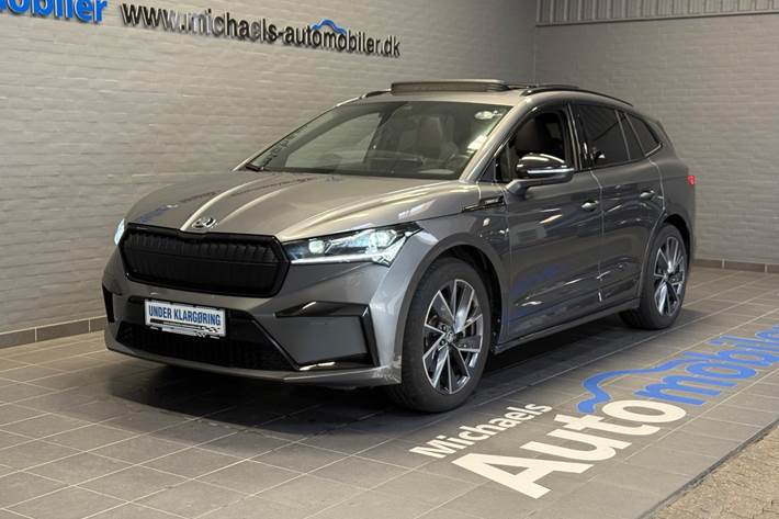 Grå Skoda Enyaq fra 2025