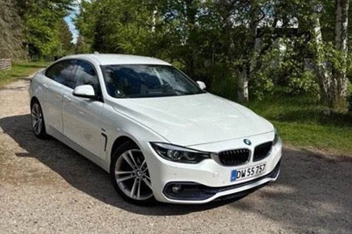 Hvid BMW 420i fra 2018