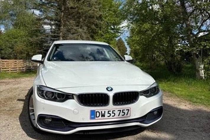 Hvid BMW 420i fra 2018