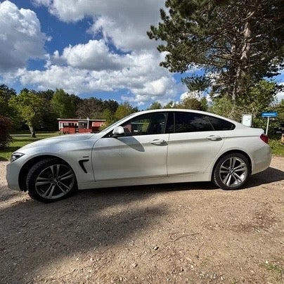 Hvid BMW 420i fra 2018