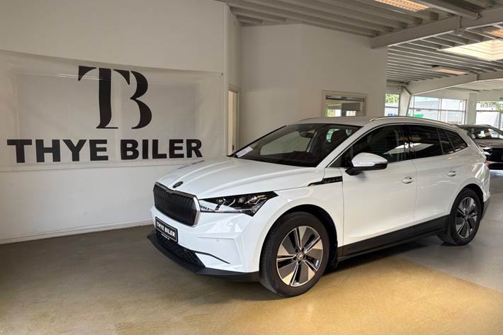Hvid Skoda Enyaq fra 2021