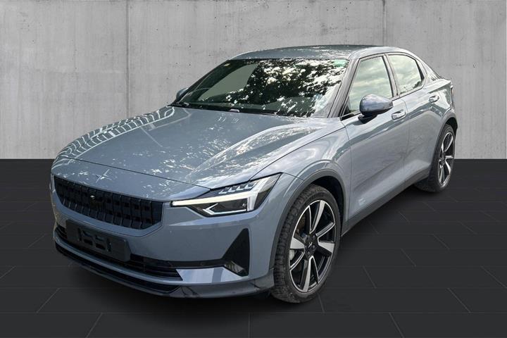 Grå Polestar 2 fra 2023 set udefra