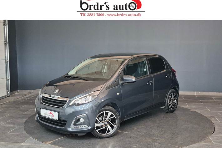 Sort Peugeot 108 fra 2019 set udefra