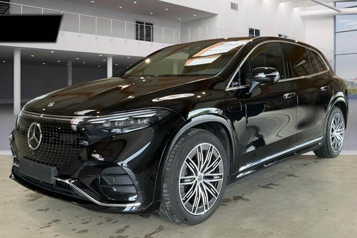 Sort Mercedes EQS450+ SUV fra 2023
