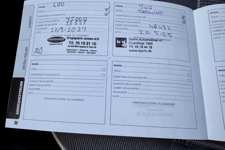 Sort Fiat 500 fra 2020