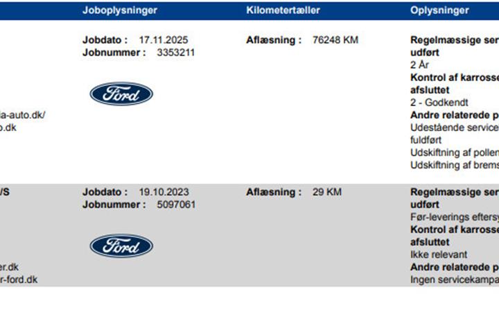 Hvid Ford Mustang Mach-E fra 2023
