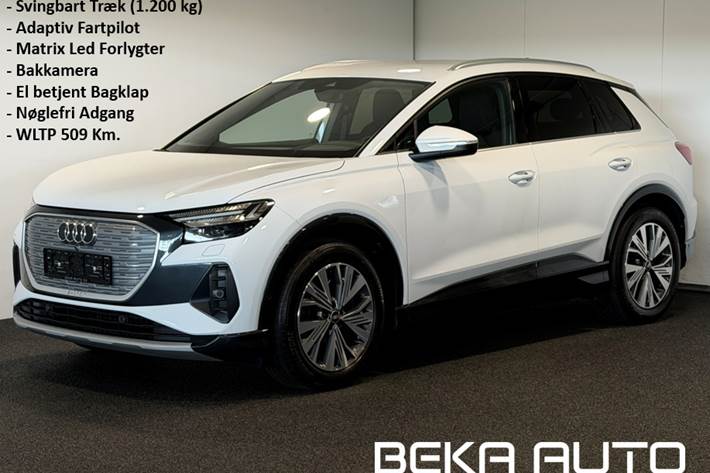 Hvid Audi Q4 e-tron fra 2024