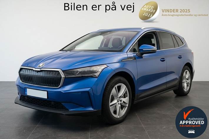 Blå Skoda Enyaq fra 2021