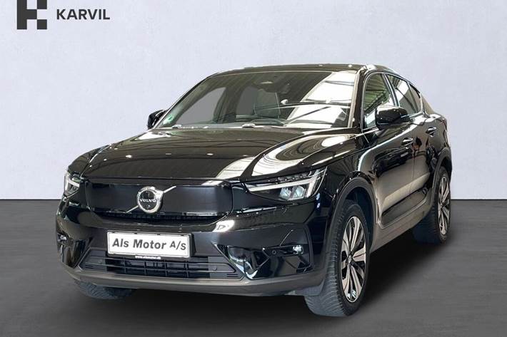 Sort Volvo C40 fra 2023 set udefra