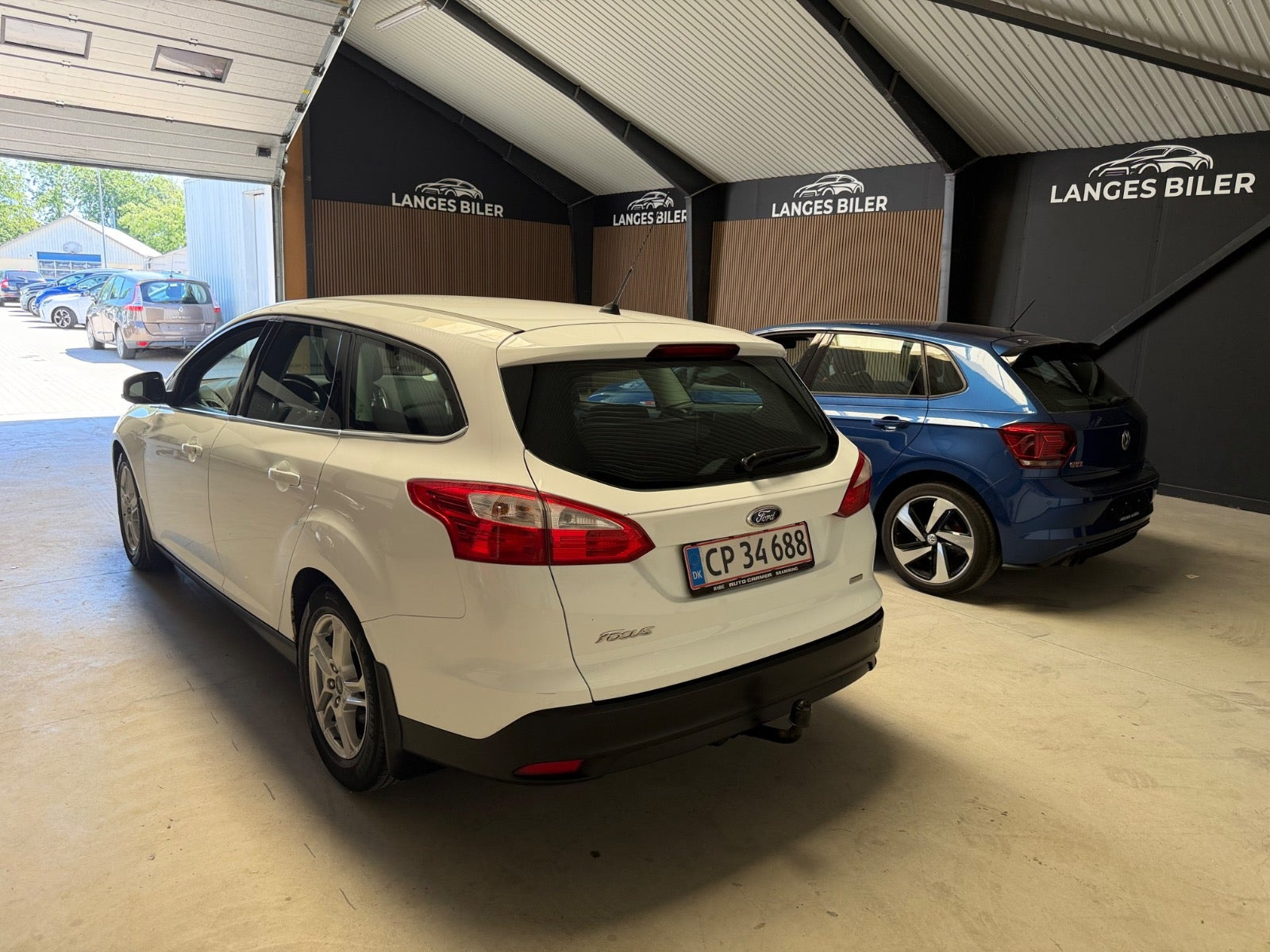 Hvid Ford Focus fra 2014