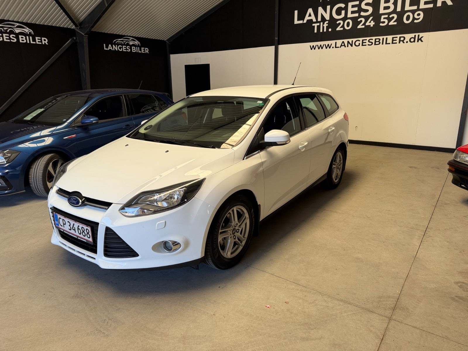 Hvid Ford Focus fra 2014
