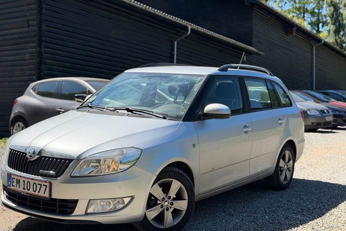 Grå Skoda Fabia fra 2014