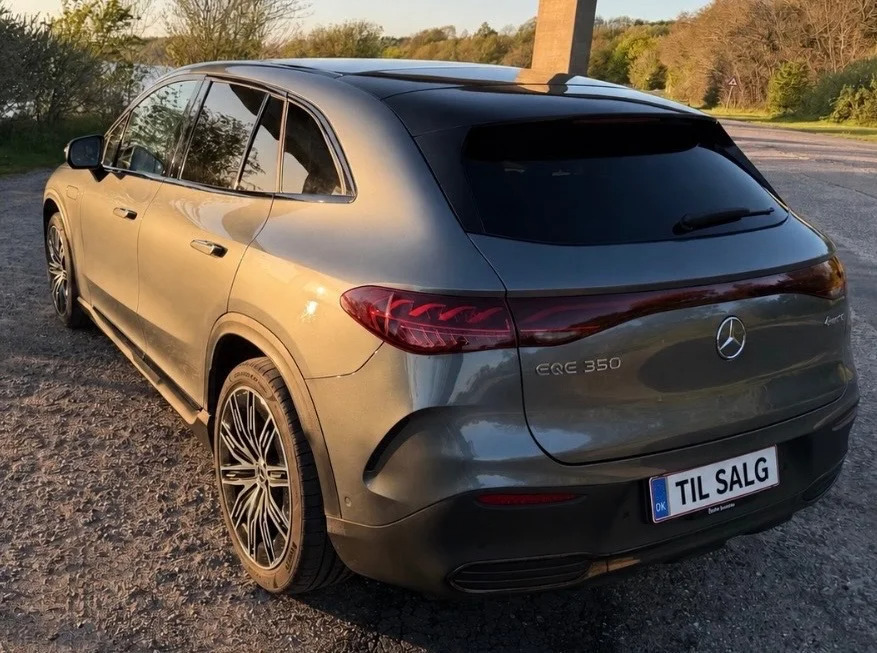 Grå Mercedes EQE350 SUV fra 2024