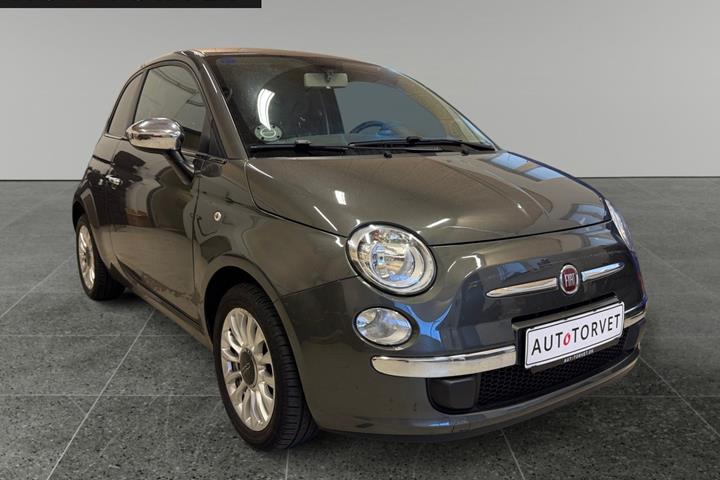 Grå Fiat 500 fra 2008