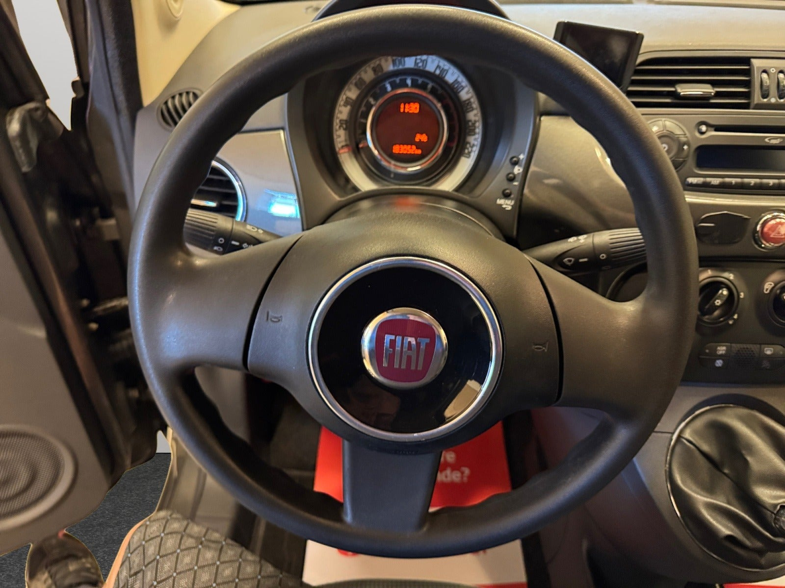 Grå Fiat 500 fra 2008