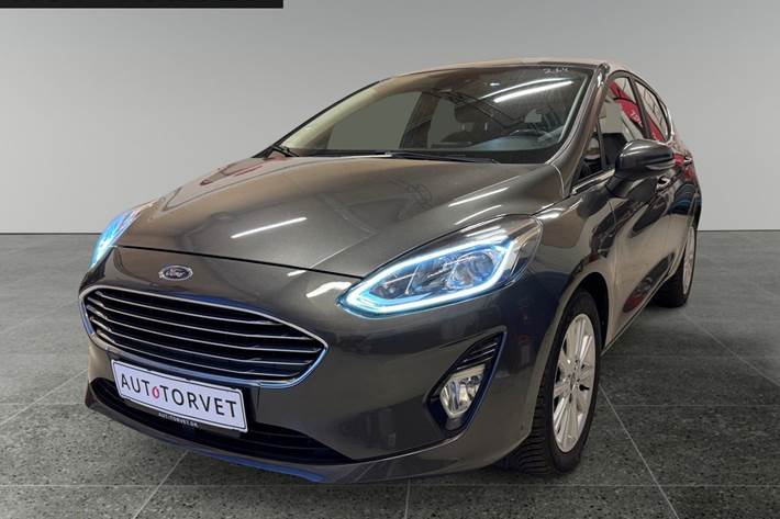 Grå Ford Fiesta fra 2019 set udefra