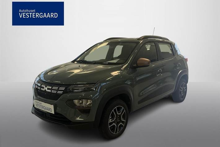 Grøn Dacia Spring fra 2023 set udefra