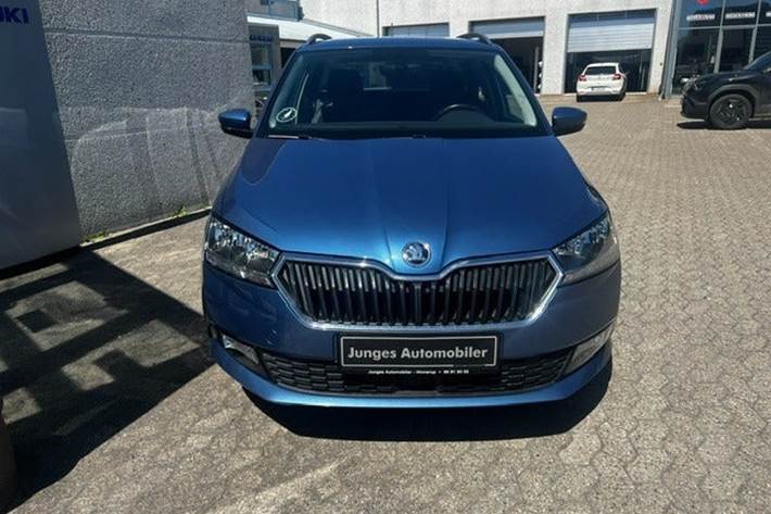 Blå Skoda Fabia fra 2020