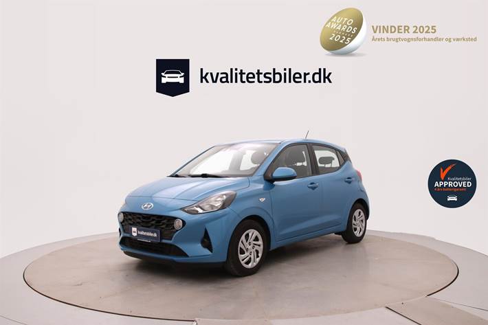 Blå Hyundai i10 fra 2021
