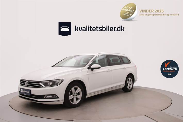 Hvid VW Passat fra 2018