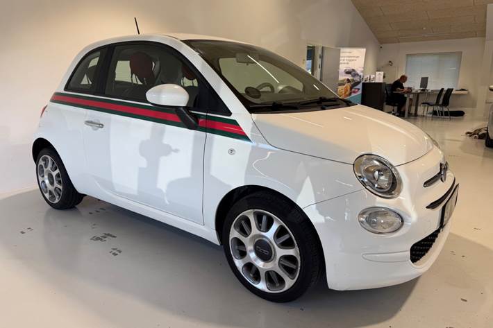 Hvid Fiat 500 fra 2017