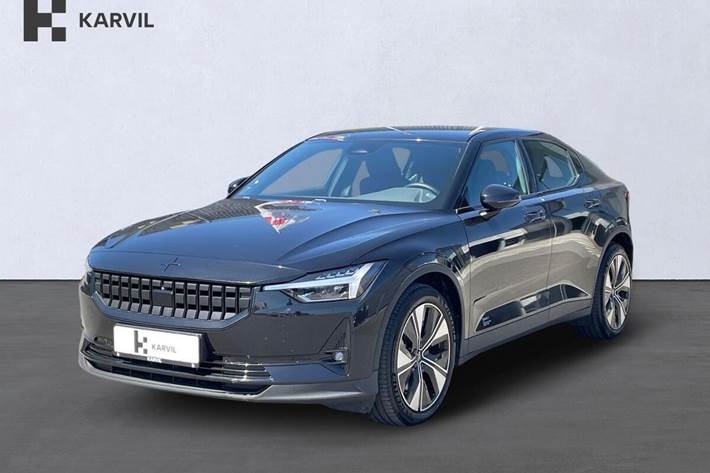 Sort Polestar 2 fra 2023 set udefra