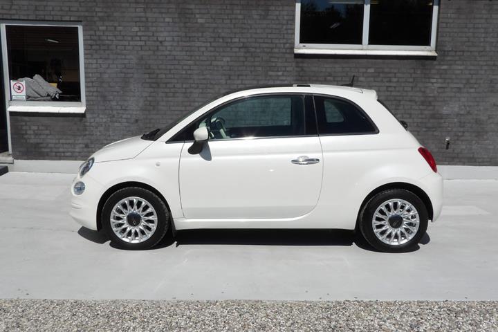 Hvid Fiat 500 fra 2018