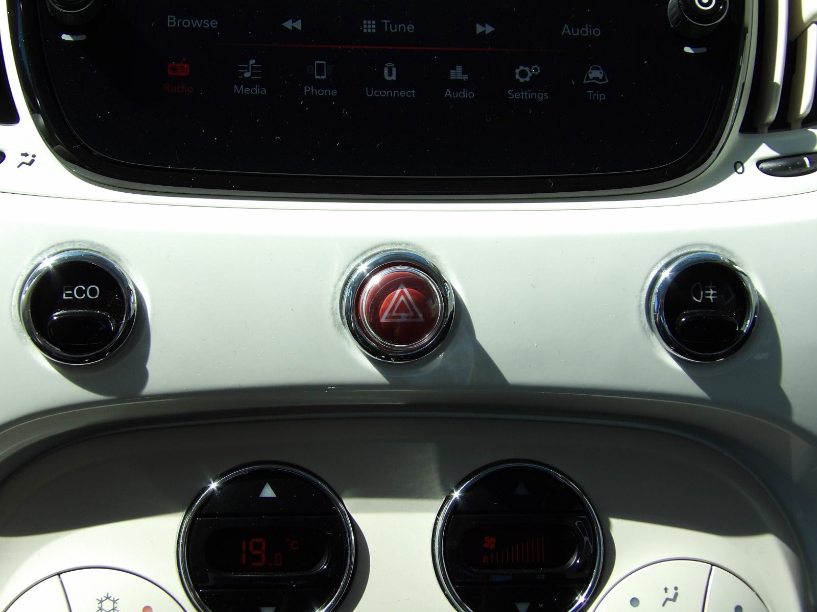 Hvid Fiat 500 fra 2018