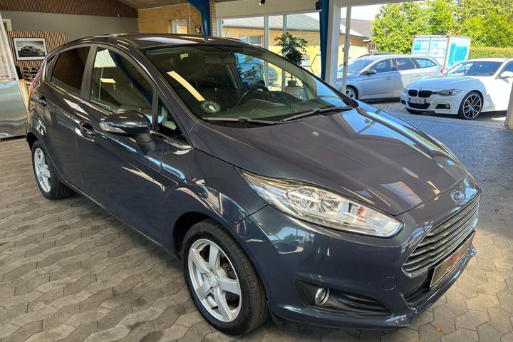 Grå Ford Fiesta fra 2013 set udefra