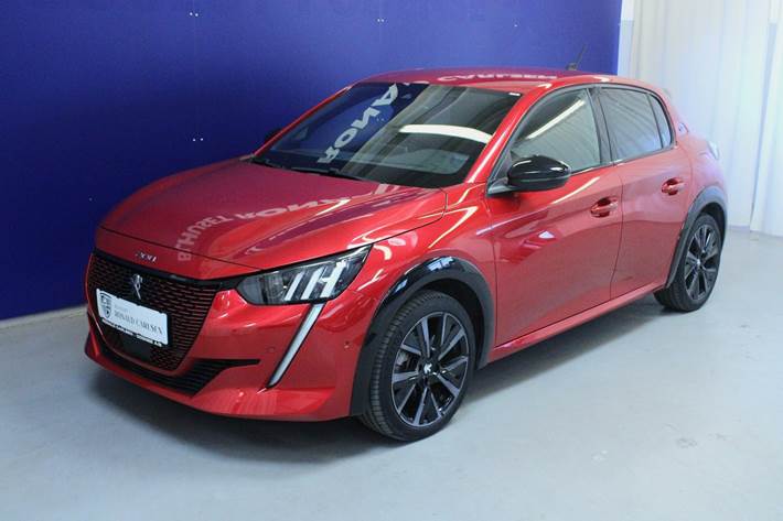Rød Peugeot e-208 fra 2023