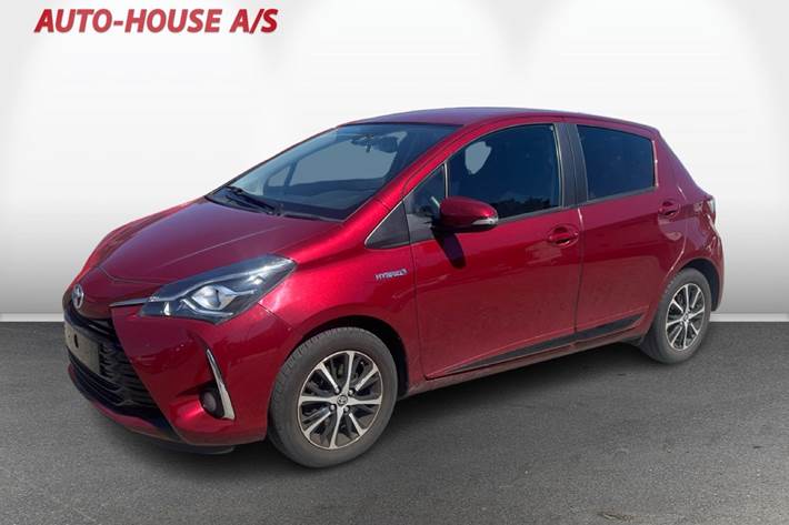 Rød Toyota Yaris fra 2019