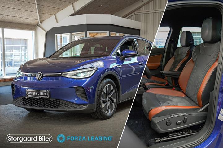 Blå VW ID.4 fra 2022 set udefra