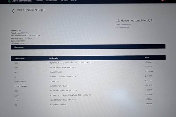 undefined VW Golf fra 2015