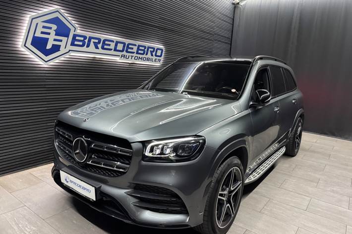 Grå Mercedes GLS400 d fra 2019