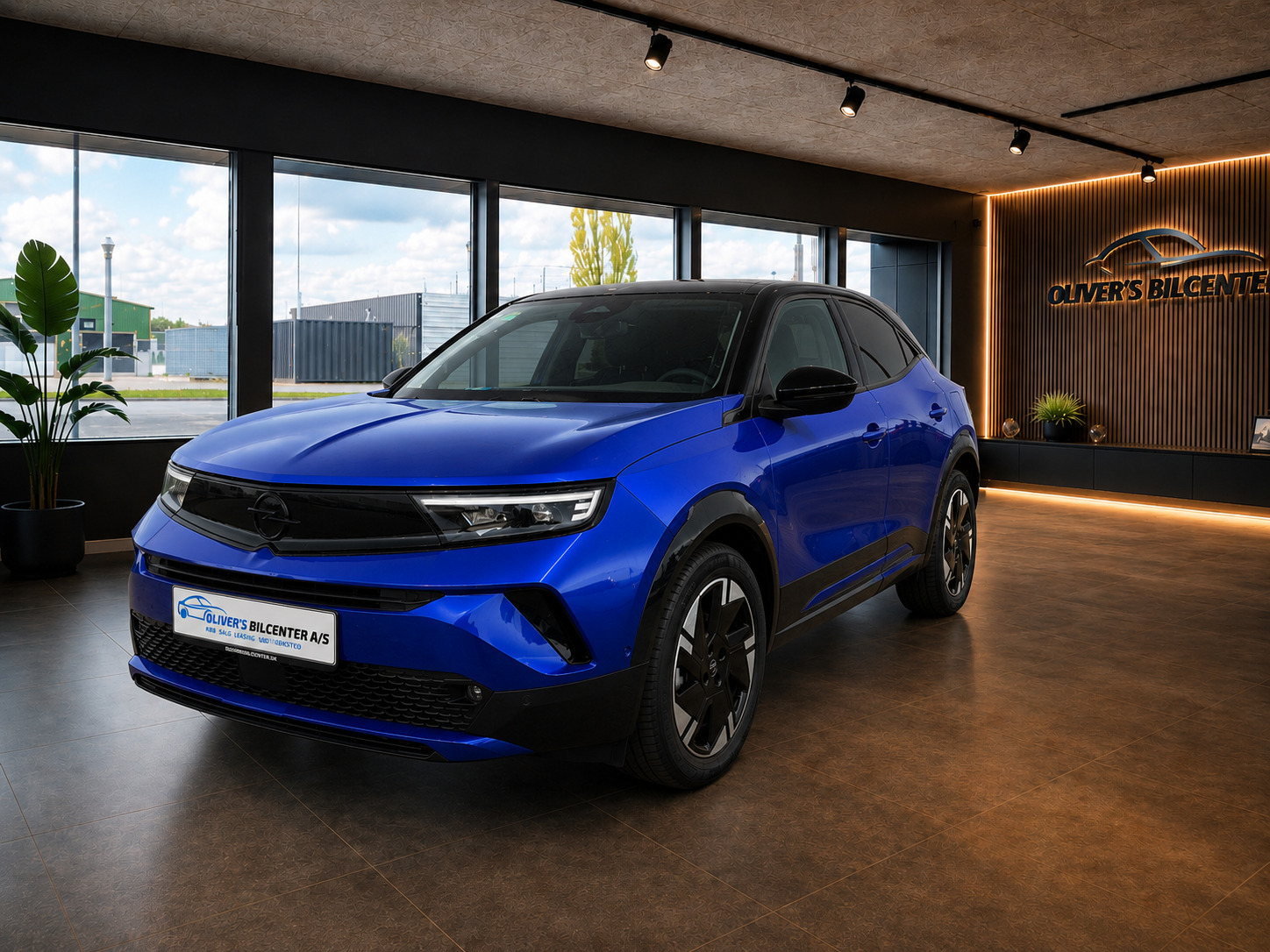 Blå Opel Mokka-e fra 2025