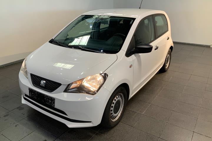 Hvid Seat Mii fra 2016 set udefra