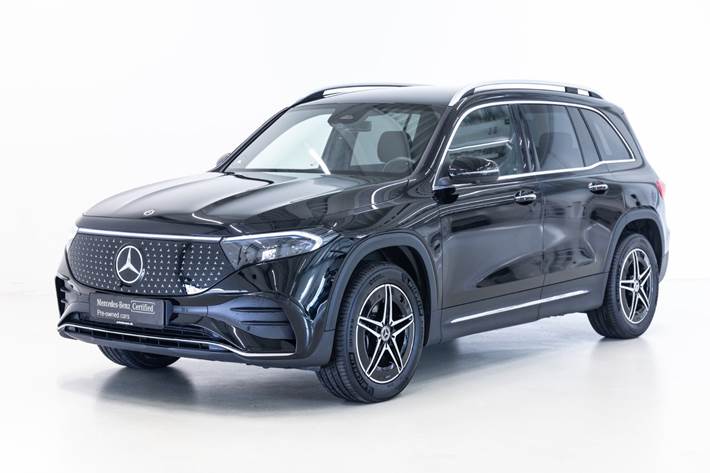 Sort Mercedes EQB250+ fra 2026 set udefra