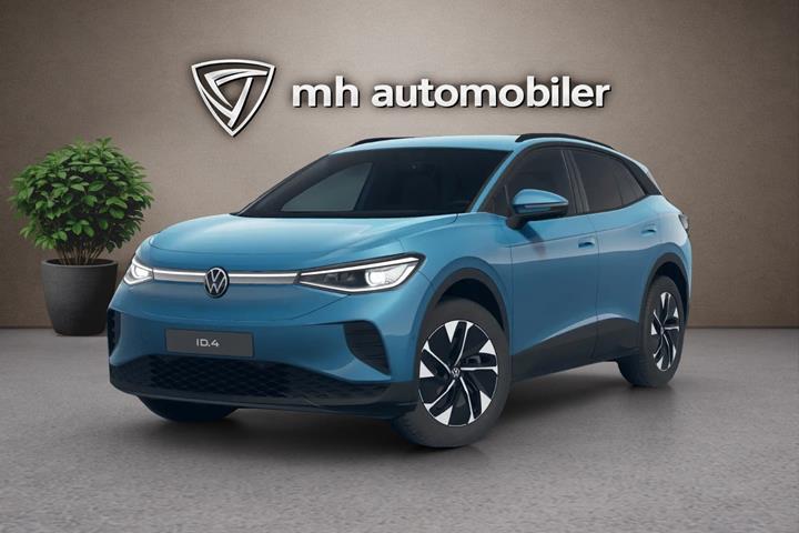 Blå VW ID.4 fra 2026 set udefra