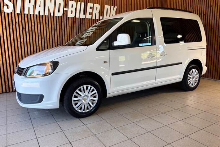 Hvid VW Caddy fra 2015